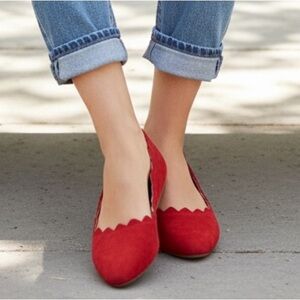 NEW W/out Box - Chelsea & Violet Classy Red Flats
